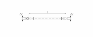 M2-Р50-000-E3 Удлинитель М2 из керамики, длина 50 мм, диаметр 3 мм