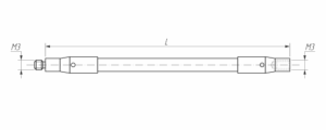 M3-F100-000-E4 Удлинитель М3 из углеродного волокна, длина 100 мм, диаметр 4 мм