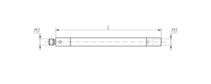 M3-Р50-000-E4 Удлинитель М3 из керамики, длина 50 мм, диаметр 4 мм